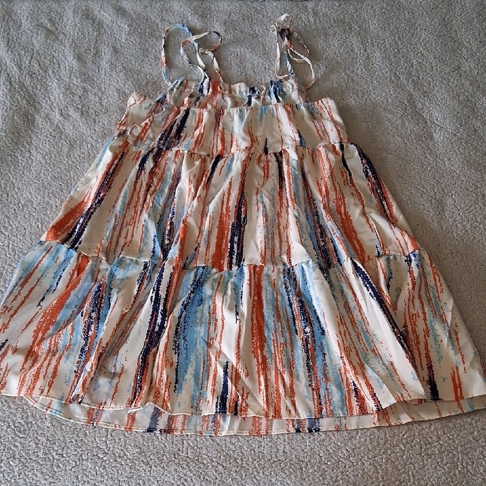 New Emery Rose Vibrant Brushstroke Midi Dress - Picture 5 of 5